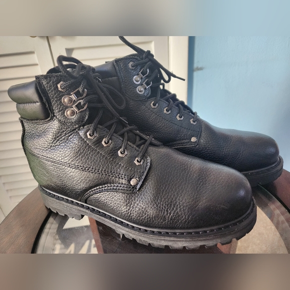 Dickies Raider Men's Black Leather Sz 11 Work Boots Oil Slip Resistant Lot5 - Picture 4 of 9